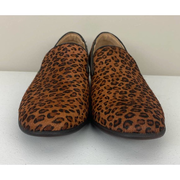 Women Sofft Severn cow hair leather leopard print heeled slip-on shoes, 7.5M - Picture 4 of 8